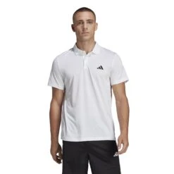 Polo Adidas Essentials -BULLPADEL Soldes Magasin adidas ib8105 3 apparel on model standard view white