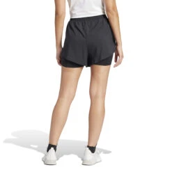 Short 2 En 1 Femme Adidas Designed For Training -BULLPADEL Soldes Magasin adidas iq2655 4 apparel on model back view white