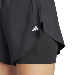 Short 2 En 1 Femme Adidas Designed For Training -BULLPADEL Soldes Magasin adidas iq2655 6 apparel on model detail view 1 white