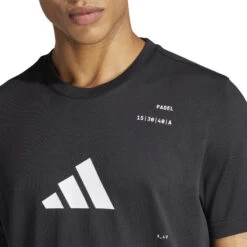 T-shirt Adidas Padel -BULLPADEL Soldes Magasin adidas is2403 7 apparel on model detail view 1 whiterep2