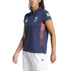 Polo Femme Adidas Team GB -BULLPADEL Soldes Magasin adidas is3572 4 apparel on model front view white