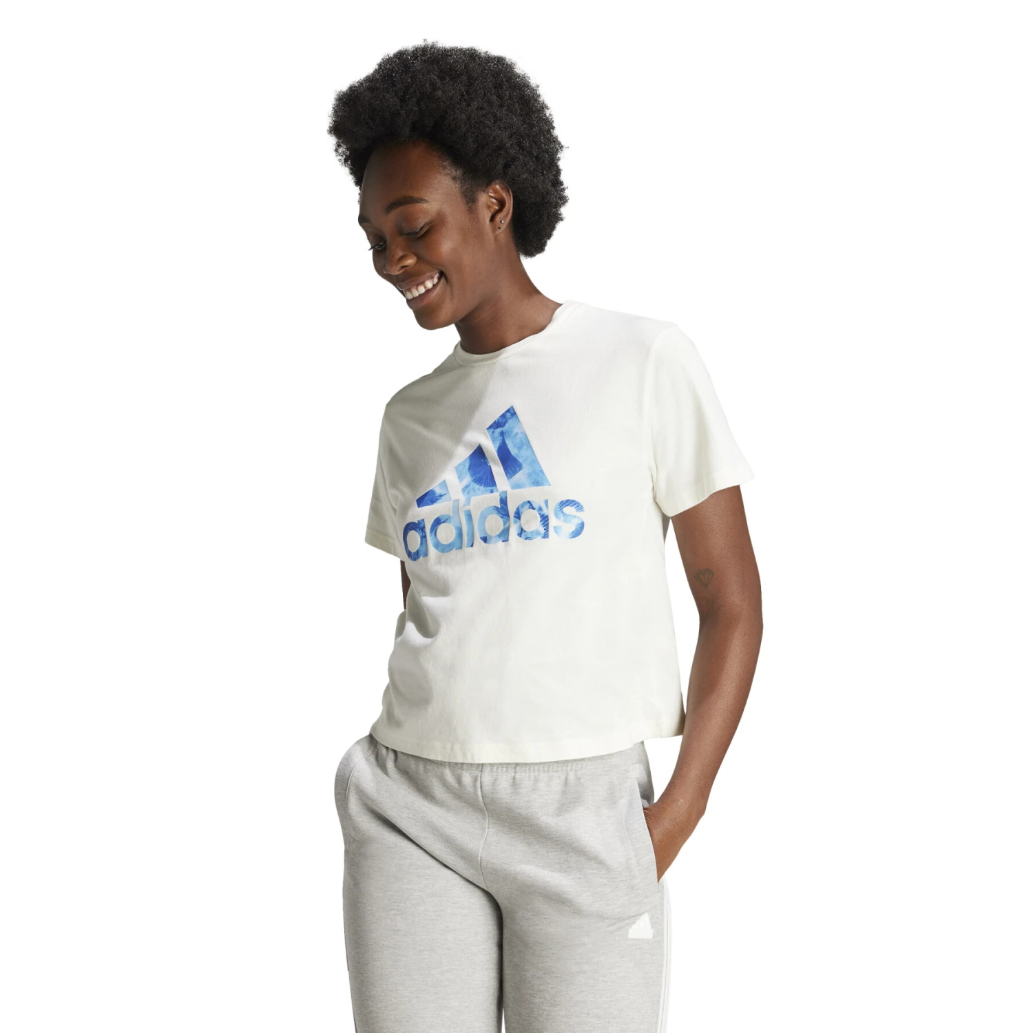 T-shirt Femme Adidas Floral Graphic Big Logo 1 T-shirt Femme Adidas Floral Graphic Big Logo