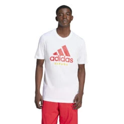 T-shirt Adidas Espagne Graphic -BULLPADEL Soldes Magasin adidas iu2127 3 apparel on model standard view white