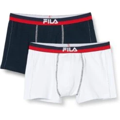 Boxer Coton Fila FU5020 (x2) -BULLPADEL Soldes Magasin fila fi 1bcx2 fu5020 ww blanc bleu orange 1