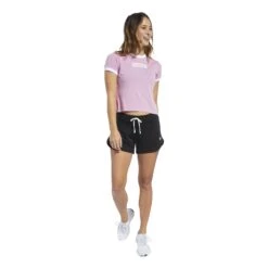 T-shirt Femme Reebok Slim Essentials Linear Logo -BULLPADEL Soldes Magasin fj2722 app on model side white