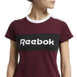 T-shirt Femme Reebok Training Essentials Linear Logo Detail -BULLPADEL Soldes Magasin fu2183 app on model detail 1 white