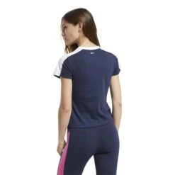 T-shirt Femme Reebok Training Essentials Linear Logo Detail -BULLPADEL Soldes Magasin fu2185 app on model back white